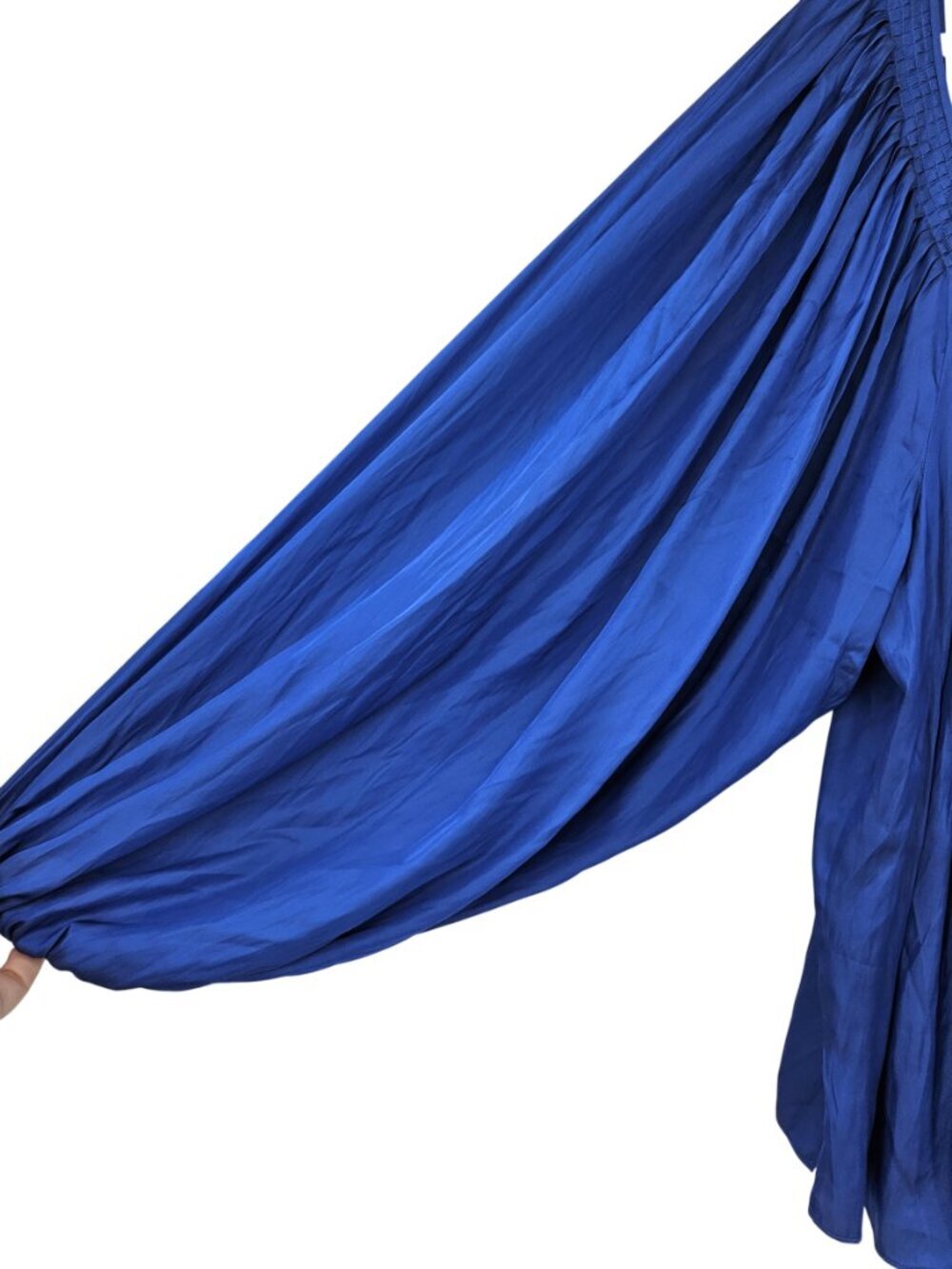 Kobi Halperin Alanna Satin Scoop Neck Blouse Blue Women's Size XXL Party Evening - Picture 5 of 12